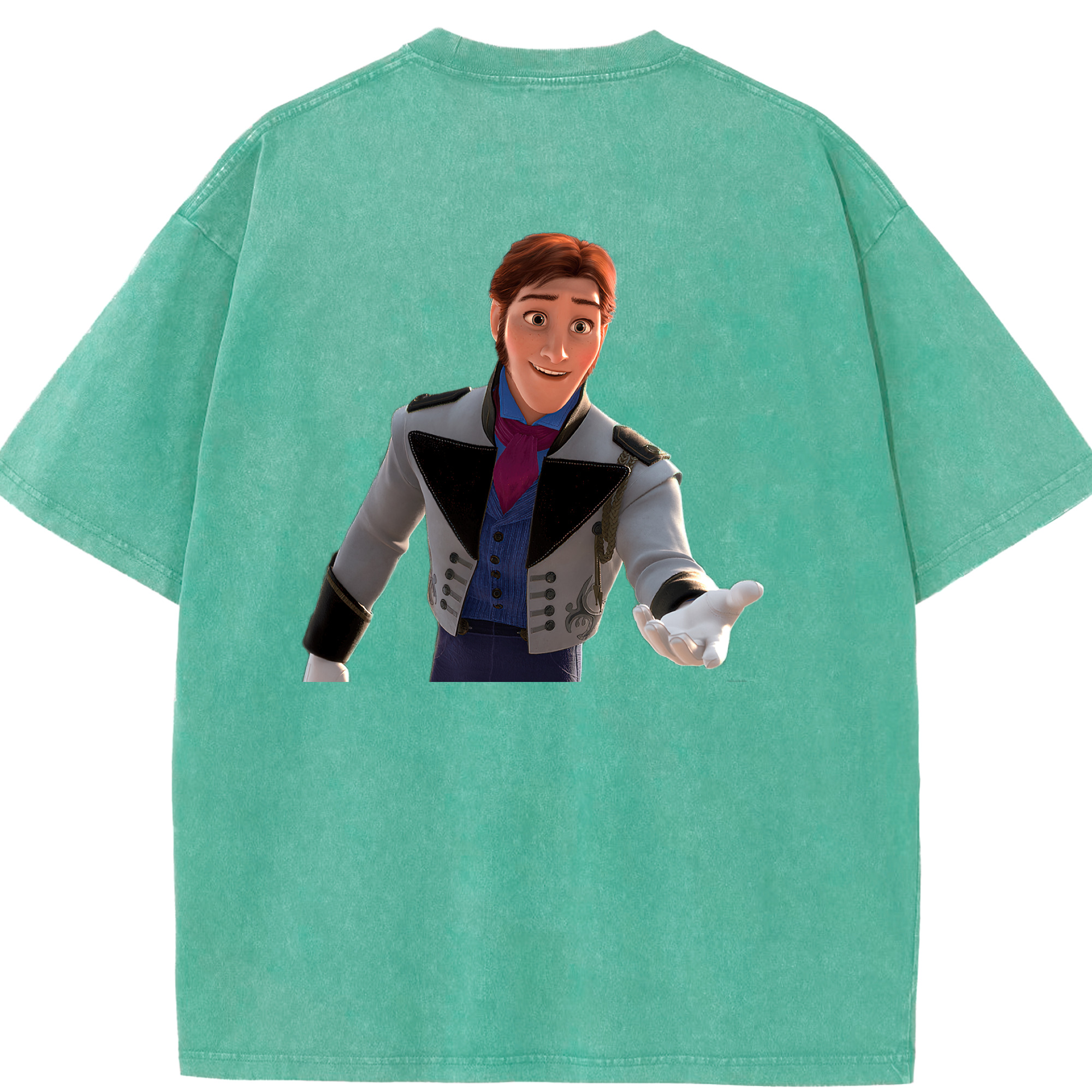 （画像用） アナと雪の女王 アンナ エルサ Frozen Anna Elsa 綿100% ヴィンテージ風 半袖Tシャツ（背面プリント）